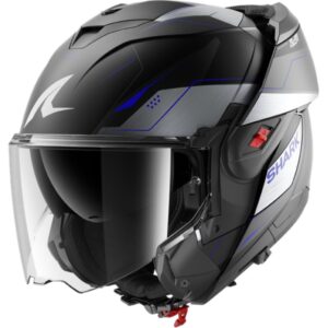 CASCO SHARK OXO MEKARIUM Mat Black Chrom Blue