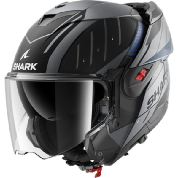 Casco Shark OXO RYDGER Mat Anthracite Blue Black