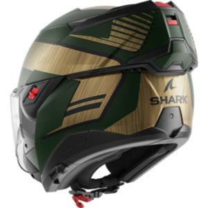 CASCO SHARK OXO Sikter Matte Green Chrome Gold