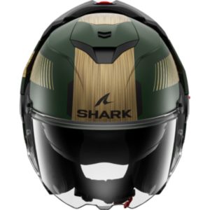 CASCO SHARK OXO Sikter Matte Green Chrome Gold