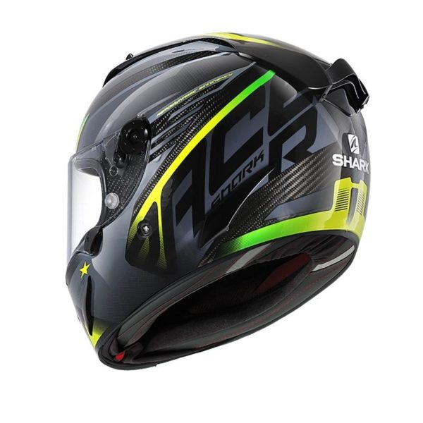 Casco Shark RACE-R PRO CARBON ASPY Carbon Anthracite Yellow