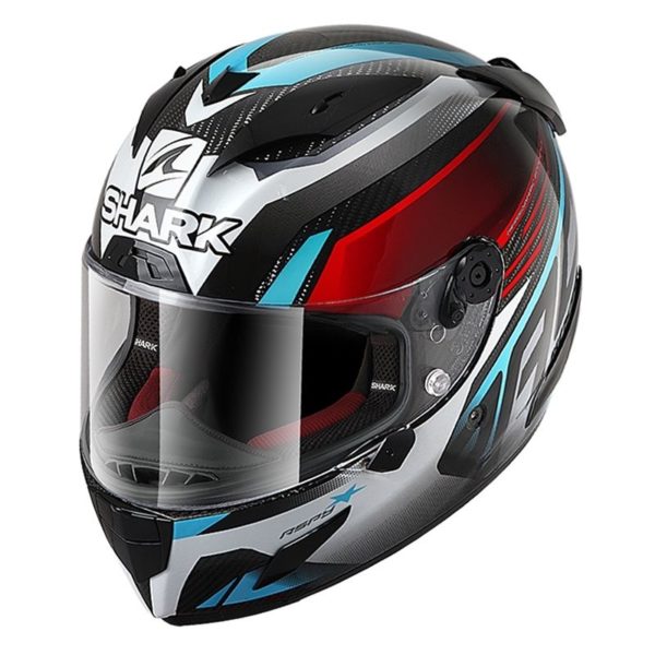 Casco Shark RACE-R PRO CARBON ASPY Carbon Red Blue