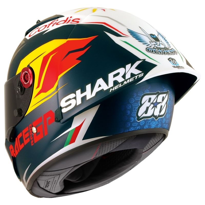 Shark RACE-R PRO SIGNATURE blue silver white - Motos Cano Sport
