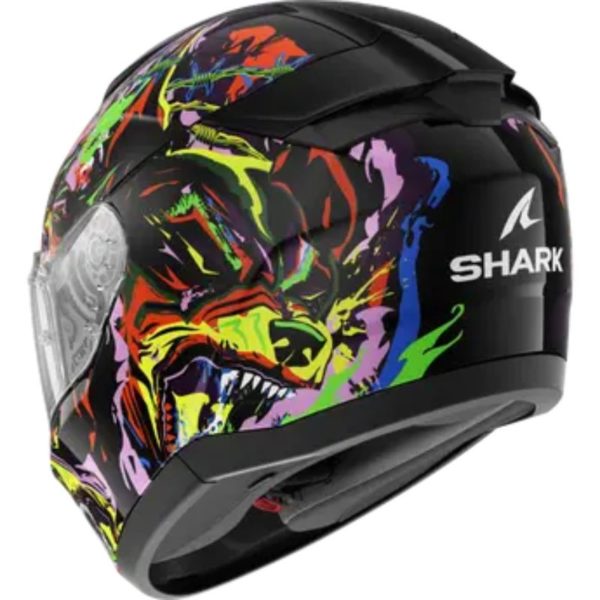 Casco Shark RIDILL 2 RAGING BEAST Black Violet Yellow