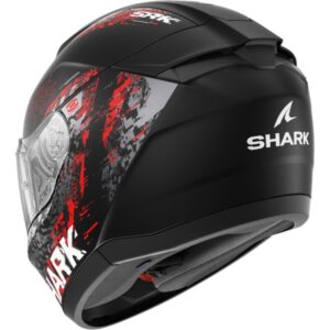 CASCO SHARK RIDILL 2 SPEED-VIB Mat Black Anthracite Red