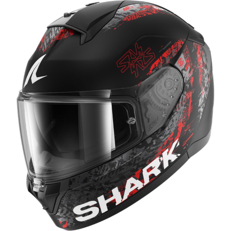 CASCO SHARK RIDILL 2 SPEED-VIB Mat Black Anthracite Red
