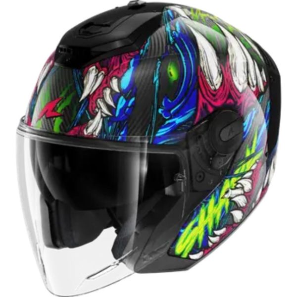 Casco Shark RS JET CARBON SHAYTAN Black Green Violet