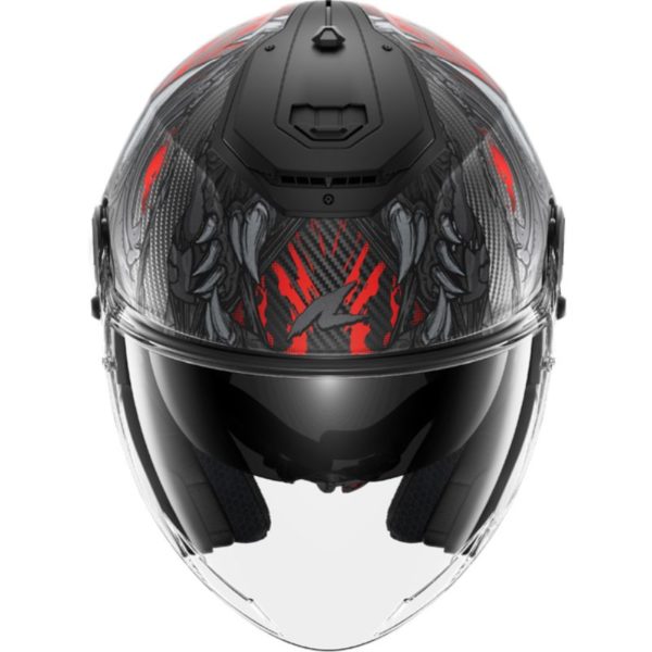 Casco Shark RS JET CARBON SHAYTAN Mat Black Red Anthracite