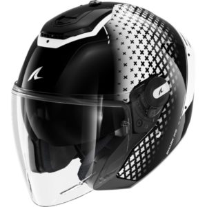 Casco Shark RS JET STRIDE Black White Black