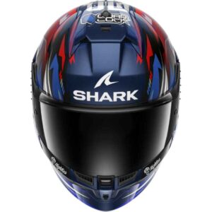 CASCO SHARK SKWAL CUP REPLICA ZARCO GP DE FRANCE Blue Chrome Red
