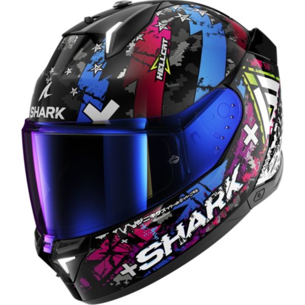 CASCO SHARK SKWAL i3 HELLCAT Black Chrom Blue