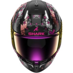 CASCO SHARK SKWAL i3 HELLCAT Mat Black Chrom Purple