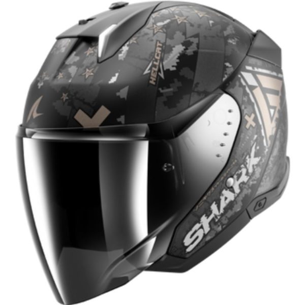 Casco Shark SKWAL i3 JET HELLCAT Mat Black Chrom Anthracite