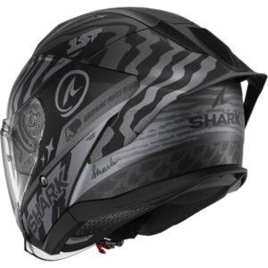 CASCO SHARK SKWAL JET CUP SPEED-FANCY Mat Black Anthracite Silver
