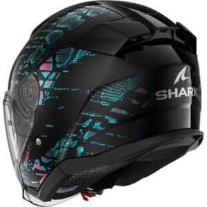 CASCO SHARK SKWAL JET REPTAIA Black Violet Glitter