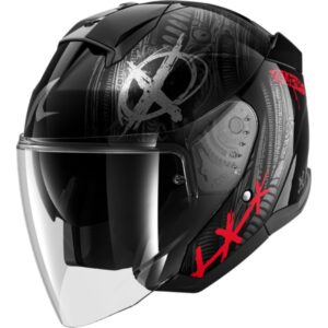CASCO SHARK SKWAL JET SHIEVER Black Anthracite Red