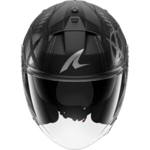 CASCO SHARK SKWAL JET SHIEVER Mat Black Anthracite Silver