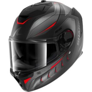 CASCO SHARK SPARTAN GT PRO CARBON MEKARIUM Mat Carbon Anthracite Red