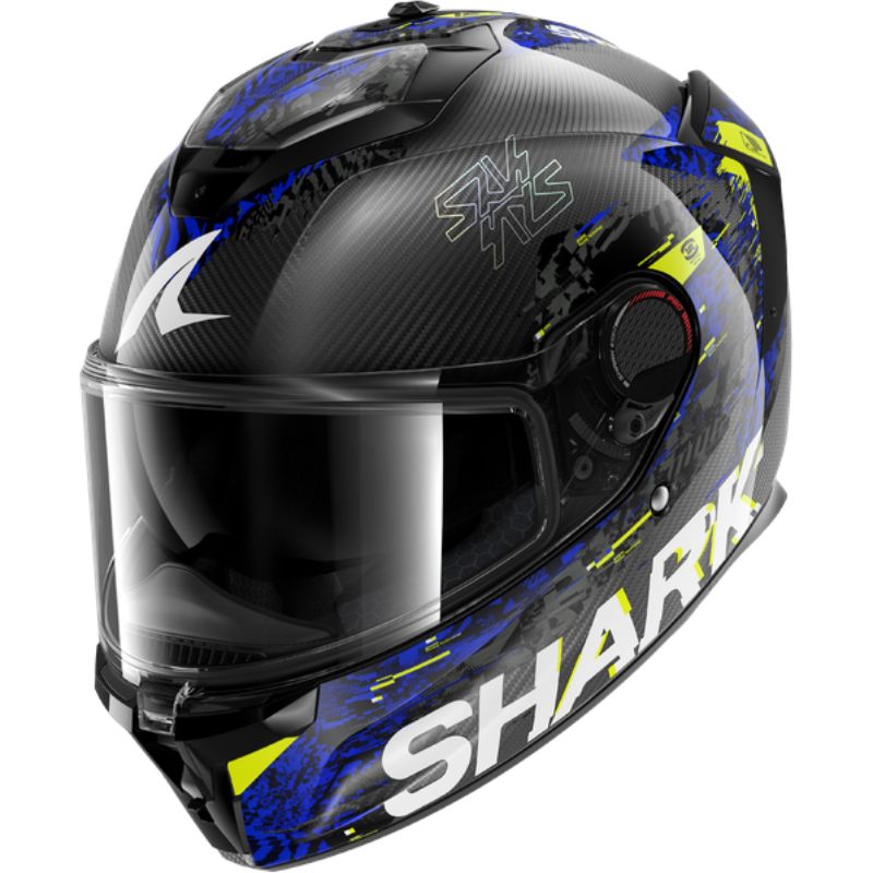 CASCO SHARK SPARTAN GT PRO CARBON SPEED-VIB Carbon Anthracite Blue