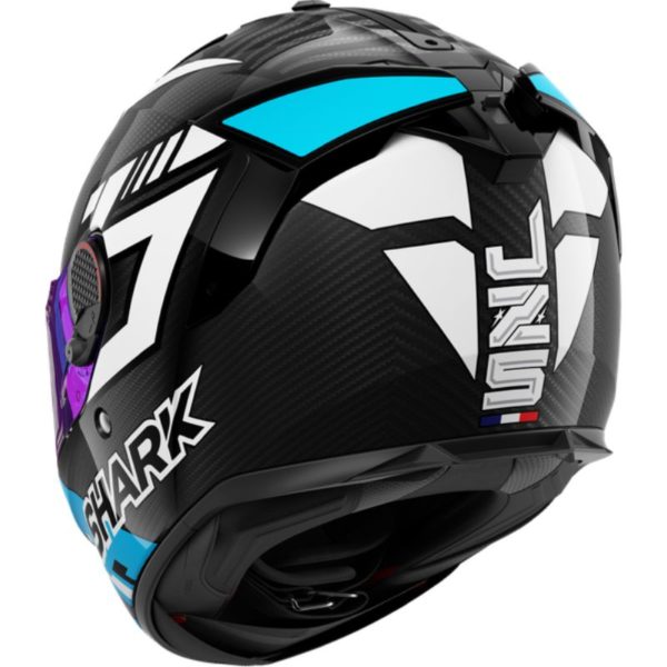 CASCO SHARK SPARTAN GT PRO CARBON ZARCO TRACK RACER Carbon White Blue