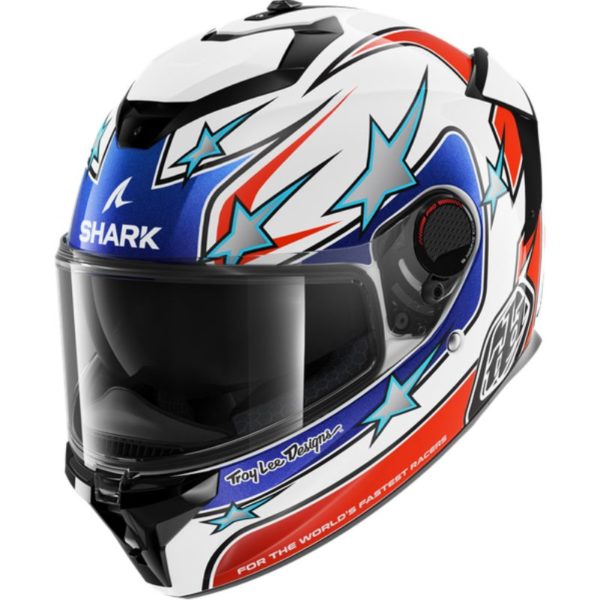 CASCO SHARK SPARTAN GT PRO FLAGSTAFF White Red Blue