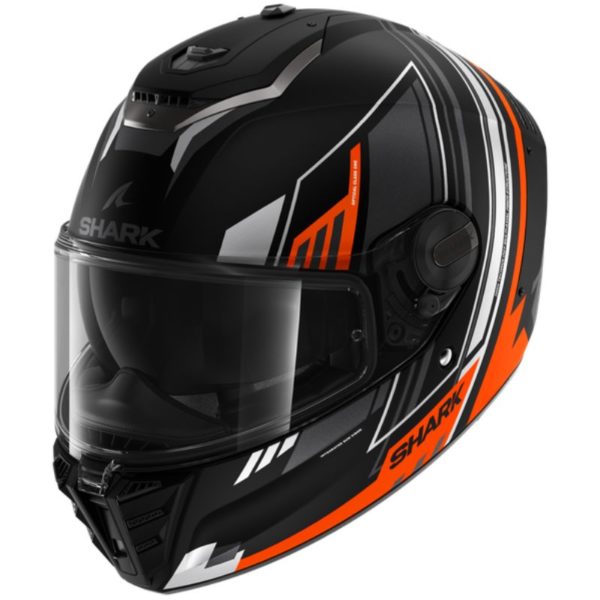 CASCO SHARK SPARTAN RS BYRHON Mat Black Orange Chrom