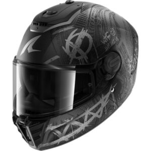 CASCO SHARK SPARTAN RS CARBON SHIEVER Mat Carbon Anthracite Silver