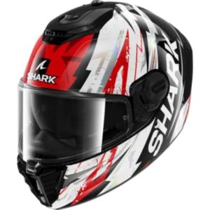 CASCO SHARK SPARTAN RS HIBOLT Black Red Chrom