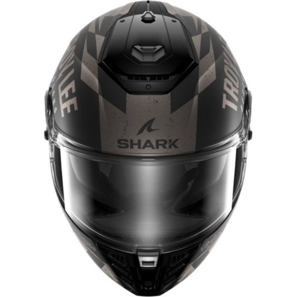 CASCO SHARK SPARTAN RS RACESHOP Mat Black Anthracite Silver