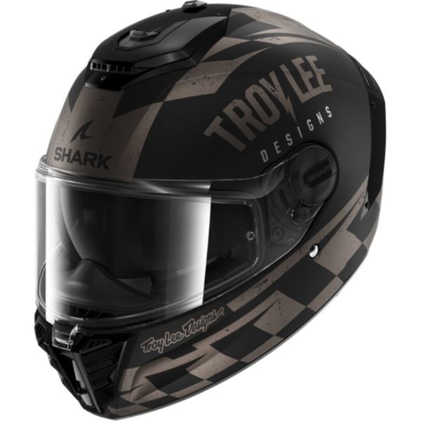 CASCO SHARK SPARTAN RS RACESHOP Mat Black Anthracite Silver