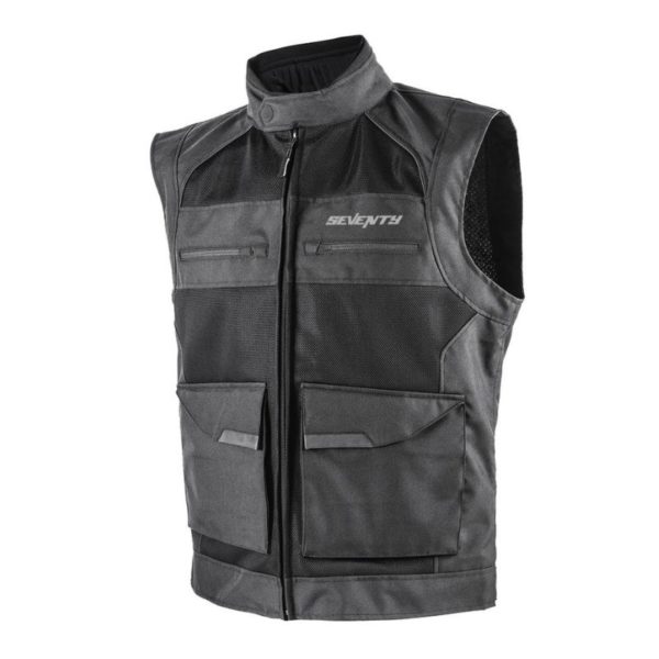 CHALECO SEVENTY SCIROCCO SD-S3 TOURING MULTIBOLSILLOS NEGRO