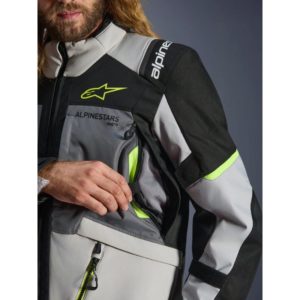 CHAQUETA ALPINESTARS ANDES V4 DRYSTAR DK GRAY ICE GRAY BK YLLW FLUO