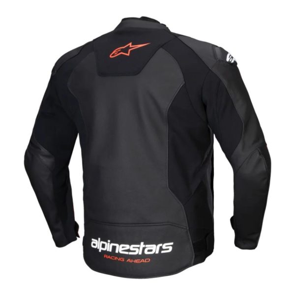 Chaqueta Alpinestars FASTER V3 LEATHER BLACK RED FLUO