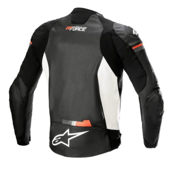 Chaqueta Alpinestars GP FORCE LEATHER AIRFLOW BLACK WHITE RED FLUO