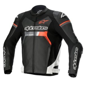 Chaqueta Alpinestars GP FORCE LEATHER BLACK WHITE RED FLUO