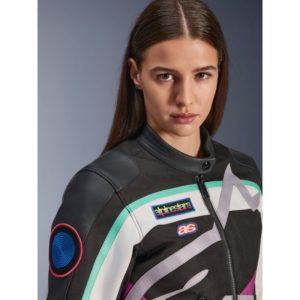 Chaqueta Alpinestars IDLES BLACK OFF WHITE PURPLE