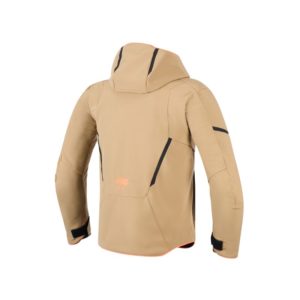 CHAQUETA ALPINESTARS IMPERMEABLE AEROSHELL DARK KHAKI BLACK ORANGE FLUO