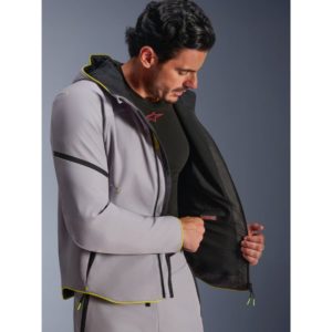 CHAQUETA ALPINESTARS IMPERMEABLE AEROSHELL MID GRAY YELLOW FLUO