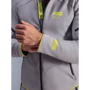 CHAQUETA ALPINESTARS IMPERMEABLE AEROSHELL MID GRAY YELLOW FLUO
