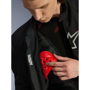 CHAQUETA ALPINESTARS IMPERMEABLE SMX BLACK WHITE BRIGHT RED