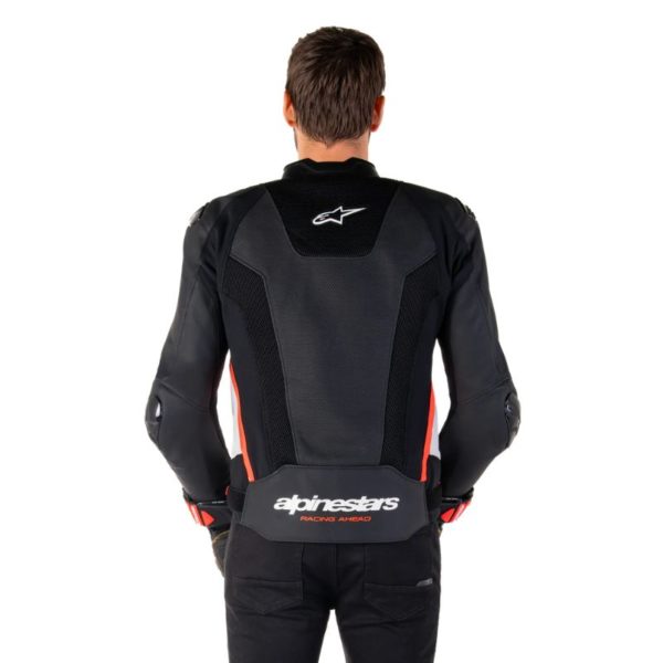 Chaqueta Alpinestars MISSILE V3 AIRFLOW LEATHER BLACK WHITE RED FLUO