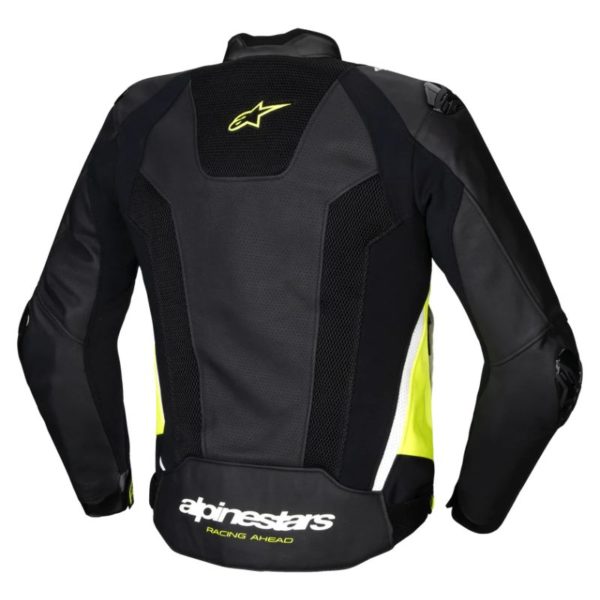 Chaqueta Alpinestars MISSILE V3 AIRFLOW LEATHER BLACK YELLOW FLUO WHITE