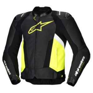 Chaqueta Alpinestars MISSILE V3 AIRFLOW LEATHER BLACK YELLOW FLUO WHITE