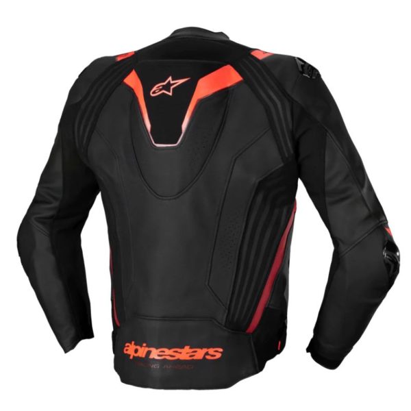 Chaqueta Alpinestars MISSILE V3 IGNITION LEATHER BLACK RED FLUO DARK RED