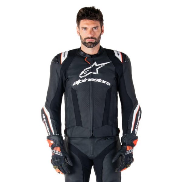 Chaqueta Alpinestars MISSILE V3 IGNITION LEATHER BLACK WHITE