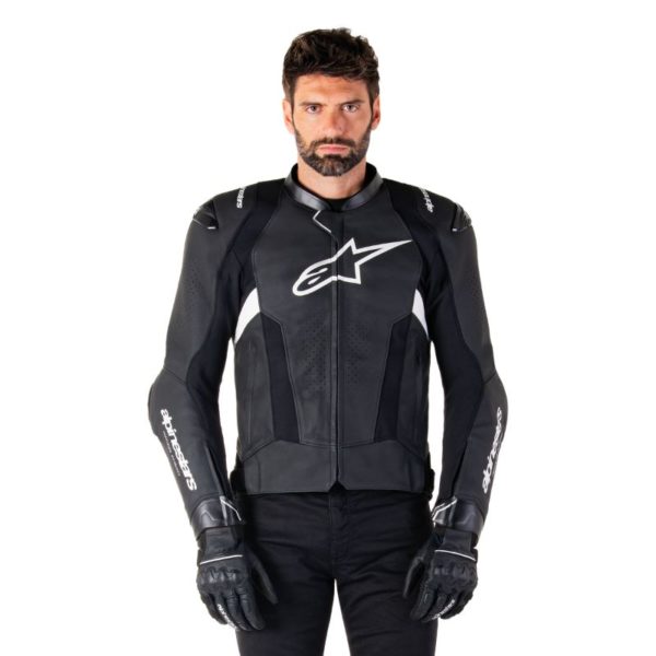 Chaqueta Alpinestars MISSILE V3 LEATHER BLACK WHITE