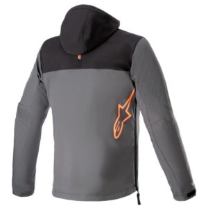 Chaqueta Alpinestars SHERPA HOODIE BLACK TAR GRAY RED FLUO