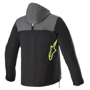 Chaqueta Alpinestars SHERPA HOODIE TAR GRAY BLACK YELLOW FLUO