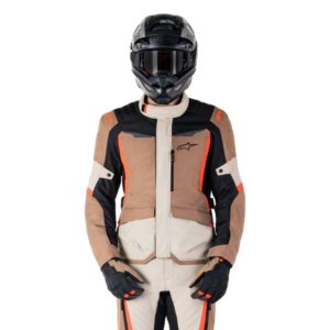 Chaqueta Alpinestars ST-1 WATERPROOF DARK KHAKI SAND BLACK RED FLUO