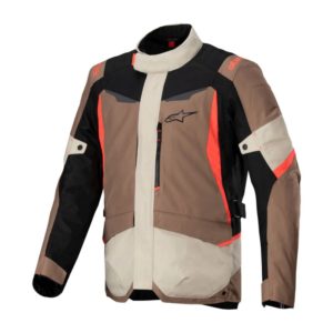 Chaqueta Alpinestars ST-1 WATERPROOF DARK KHAKI SAND BLACK RED FLUO